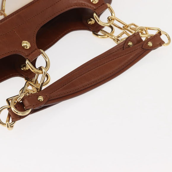 LOUIS VUITTON Monogram Charm Cabas Bron Hand Bag Brown White M95157 Auth 148150