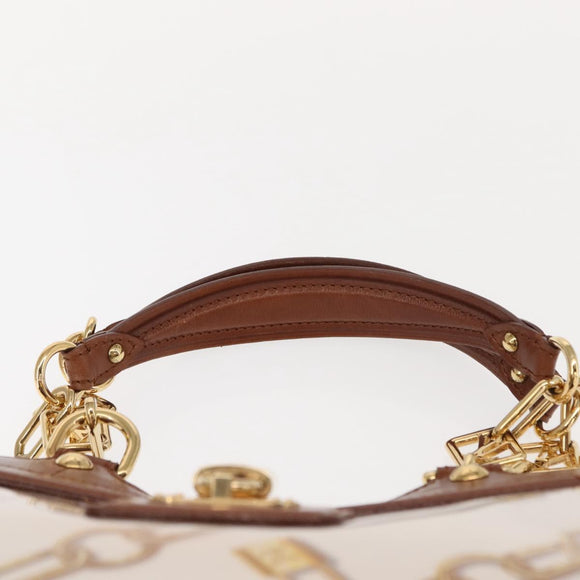 LOUIS VUITTON Monogram Charm Cabas Bron Hand Bag Brown White M95157 Auth 148150