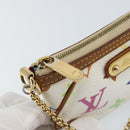 LOUIS VUITTON Multicolor Pochette Mira PM Hand Bag White M60096 LV Auth 148153-10