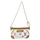 LOUIS VUITTON Multicolor Pochette Mira PM Hand Bag White M60096 LV Auth 148153-13