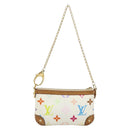LOUIS VUITTON Multicolor Pochette Mira PM Hand Bag White M60096 LV Auth 148153-2