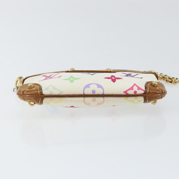 LOUIS VUITTON Multicolor Pochette Mira PM Hand Bag White M60096 LV Auth 148153