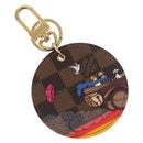 LOUIS VUITTON Damier Ebene Illustrious Travel Bag Charm M65139 LV Auth 148154-1