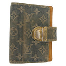 LOUIS VUITTON Monogram Denim Agenda PM Day Planner Cover Blue R20010 Auth 148155-1
