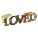 GUCCI Palm Cuff metal Gold Auth 148157-1