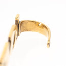 GUCCI Palm Cuff metal Gold Auth 148157-10
