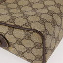 GUCCI GG Supreme Web Sherry Line Shoulder Bag PVC Beige Gold Auth 148158-10