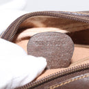 GUCCI GG Supreme Web Sherry Line Shoulder Bag PVC Beige Gold Auth 148158-21