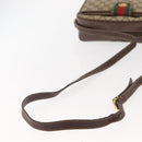 GUCCI GG Supreme Web Sherry Line Shoulder Bag PVC Beige Gold Auth 148158-7