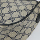 GUCCI GG Supreme Sherry Line Shoulder Bag PVC Navy Gold 89 02 077 Auth 148160-10