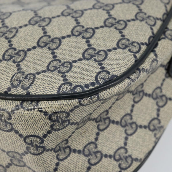 GUCCI GG Supreme Sherry Line Shoulder Bag PVC Navy Gold 89 02 077 Auth 148160