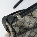 GUCCI GG Supreme Sherry Line Shoulder Bag PVC Navy Gold 89 02 077 Auth 148160-15