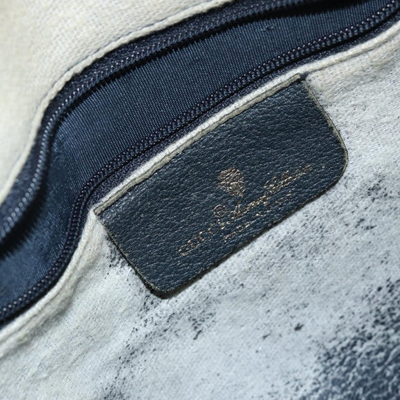 GUCCI GG Supreme Sherry Line Shoulder Bag PVC Navy Gold 89 02 077 Auth 148160