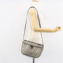 GUCCI GG Supreme Sherry Line Shoulder Bag PVC Navy Gold 89 02 077 Auth 148160-24