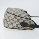 GUCCI GG Supreme Sherry Line Shoulder Bag PVC Navy Gold 89 02 077 Auth 148160-4