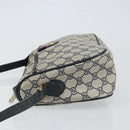 GUCCI GG Supreme Sherry Line Shoulder Bag PVC Navy Gold 89 02 077 Auth 148160-5