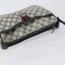 GUCCI GG Supreme Sherry Line Shoulder Bag PVC Navy Gold 89 02 077 Auth 148160-6