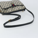 GUCCI GG Supreme Sherry Line Shoulder Bag PVC Navy Gold 89 02 077 Auth 148160-7