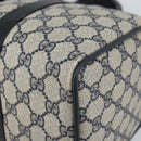 GUCCI GG Supreme Sherry Line Boston Bag PVC Navy Gold Red Auth 148161-8