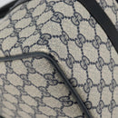 GUCCI GG Supreme Sherry Line Boston Bag PVC Navy Gold Red Auth 148161-15