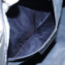 GUCCI GG Supreme Sherry Line Boston Bag PVC Navy Gold Red Auth 148161-23