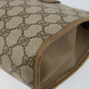 GUCCI GG Supreme Web Sherry Line Clutch Bag PVC Beige Gold 89 01 030 Auth 148162-10