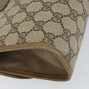 GUCCI GG Supreme Web Sherry Line Clutch Bag PVC Beige Gold 89 01 030 Auth 148162-11