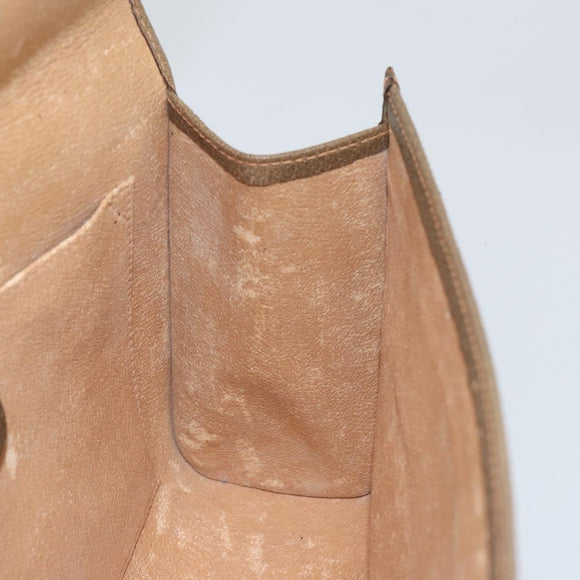 GUCCI GG Supreme Web Sherry Line Clutch Bag PVC Beige Gold 89 01 030 Auth 148162