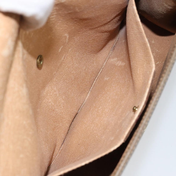 GUCCI GG Supreme Web Sherry Line Clutch Bag PVC Beige Gold 89 01 030 Auth 148162