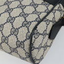 GUCCI GG Supreme Sherry Line Shoulder Bag PVC Navy Gold Auth 148163-9