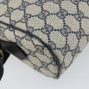 GUCCI GG Supreme Sherry Line Shoulder Bag PVC Navy Gold Auth 148163-16