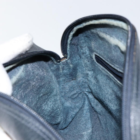 GUCCI GG Supreme Sherry Line Shoulder Bag PVC Navy Gold Auth 148163