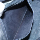 GUCCI GG Supreme Sherry Line Shoulder Bag PVC Navy Gold Auth 148163-21