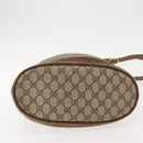 GUCCI GG Supreme Web Sherry Line Bag PVC Beige Gold 41 02 085 Auth 148164-10