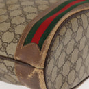 GUCCI GG Supreme Web Sherry Line Bag PVC Beige Gold 41 02 085 Auth 148164-11