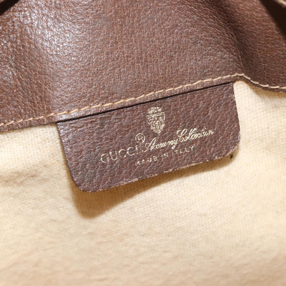 GUCCI GG Supreme Web Sherry Line Bag PVC Beige Gold 41 02 085 Auth 148164