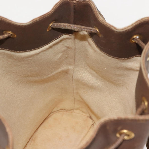 GUCCI GG Supreme Web Sherry Line Bag PVC Beige Gold 41 02 085 Auth 148164