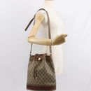 GUCCI GG Supreme Web Sherry Line Bag PVC Beige Gold 41 02 085 Auth 148164-24