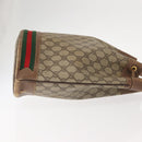 GUCCI GG Supreme Web Sherry Line Bag PVC Beige Gold 41 02 085 Auth 148164-4