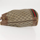 GUCCI GG Supreme Web Sherry Line Bag PVC Beige Gold 41 02 085 Auth 148164-5