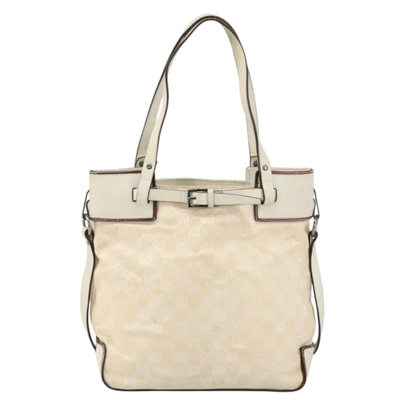 GUCCI GG Canvas Tote Bag Beige 107757 Auth 148167