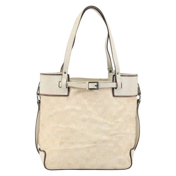 GUCCI GG Canvas Tote Bag Beige 107757 Auth 148167