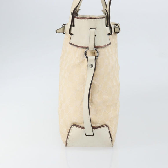 GUCCI GG Canvas Tote Bag Beige 107757 Auth 148167