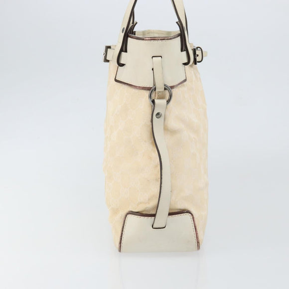 GUCCI GG Canvas Tote Bag Beige 107757 Auth 148167