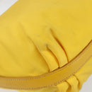 PRADA Shoulder Bag Nylon Yellow Silver Auth 148171-14