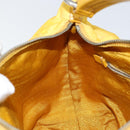 PRADA Shoulder Bag Nylon Yellow Silver Auth 148171-20