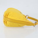 PRADA Shoulder Bag Nylon Yellow Silver Auth 148171-3