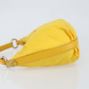 PRADA Shoulder Bag Nylon Yellow Silver Auth 148171-4