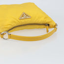 PRADA Shoulder Bag Nylon Yellow Silver Auth 148171-7
