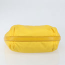 PRADA Shoulder Bag Nylon Yellow Silver Auth 148171-5
